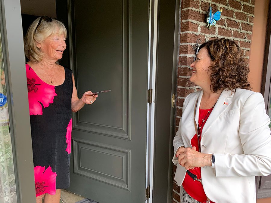 North Shore MP Linda Lapointe hard at work campaigning